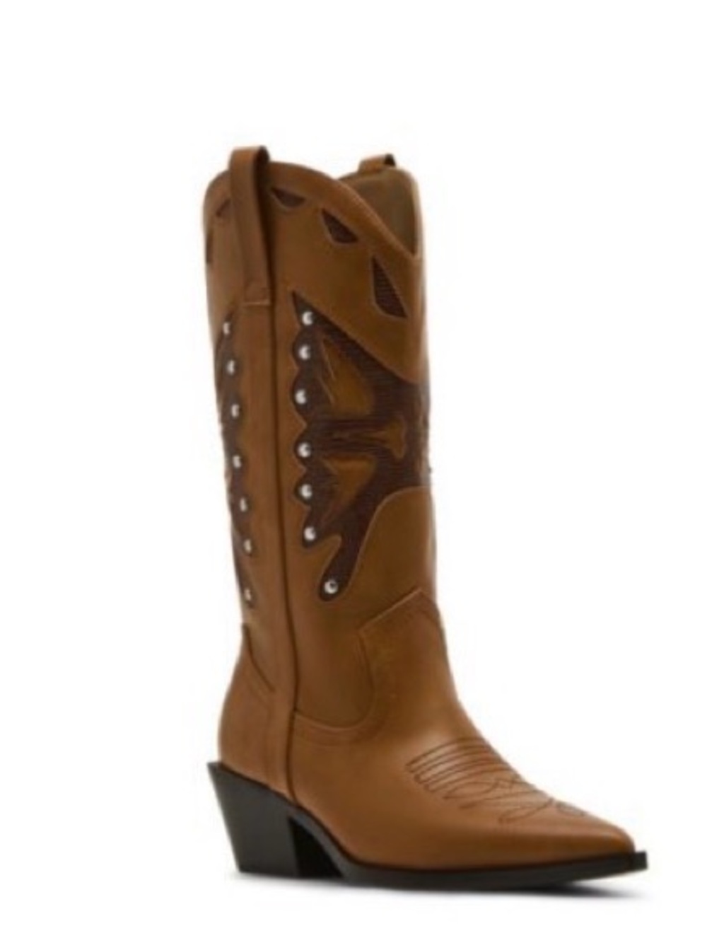 Madden Girl Saloonn Brown Embroidered Heeled Boots BNIB